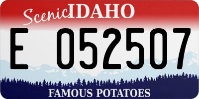 ID license plate E052507