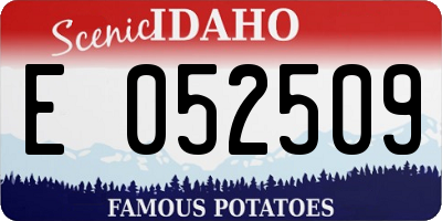 ID license plate E052509