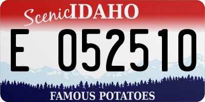 ID license plate E052510