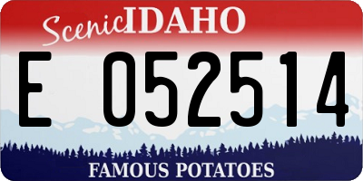 ID license plate E052514