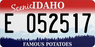 ID license plate E052517