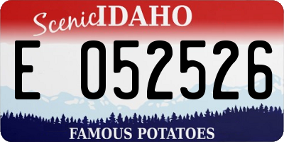ID license plate E052526