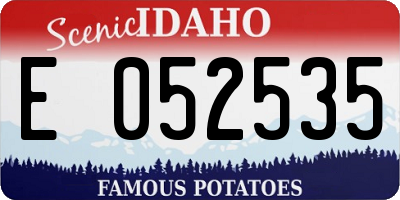 ID license plate E052535