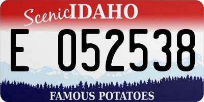 ID license plate E052538