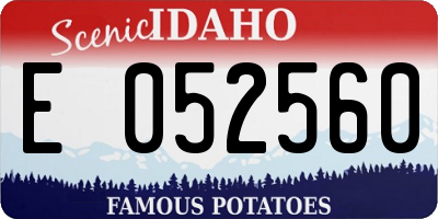 ID license plate E052560