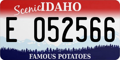 ID license plate E052566