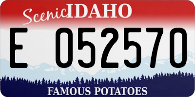 ID license plate E052570