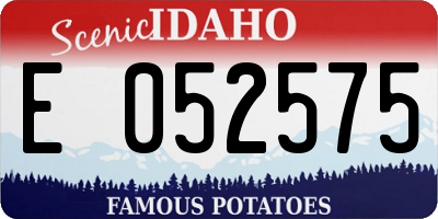 ID license plate E052575