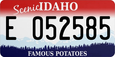ID license plate E052585
