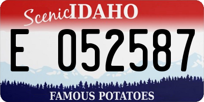 ID license plate E052587