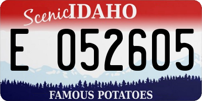 ID license plate E052605