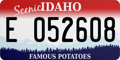 ID license plate E052608