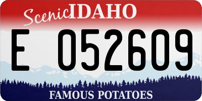 ID license plate E052609