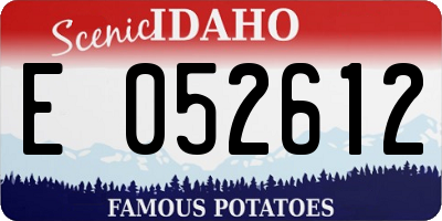 ID license plate E052612