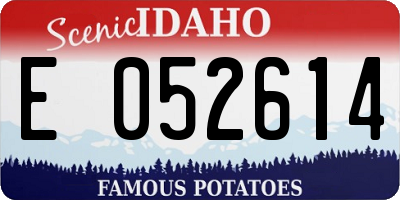 ID license plate E052614