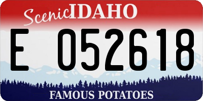 ID license plate E052618