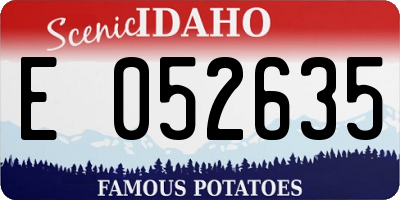 ID license plate E052635