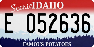 ID license plate E052636