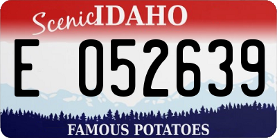 ID license plate E052639