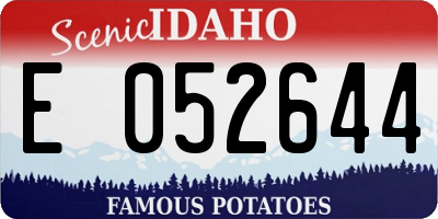 ID license plate E052644