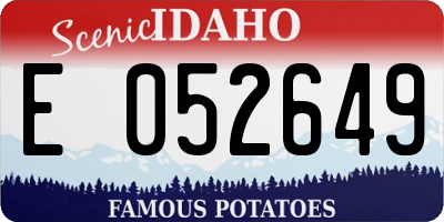 ID license plate E052649
