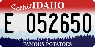 ID license plate E052650