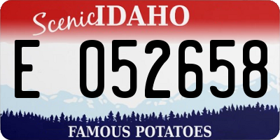 ID license plate E052658