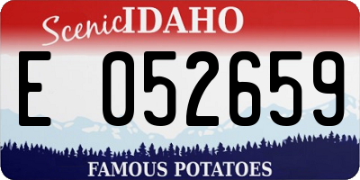 ID license plate E052659