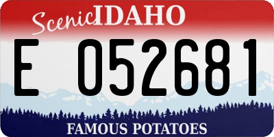 ID license plate E052681