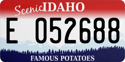 ID license plate E052688