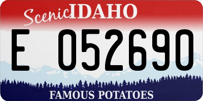 ID license plate E052690