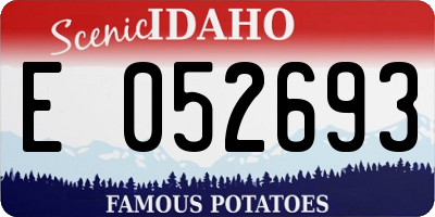 ID license plate E052693