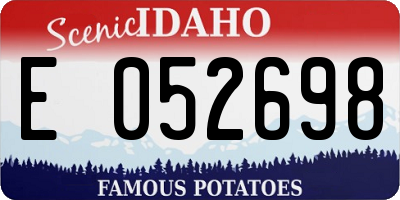 ID license plate E052698