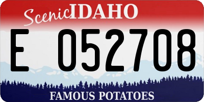 ID license plate E052708