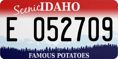 ID license plate E052709