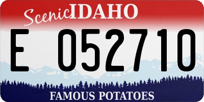 ID license plate E052710