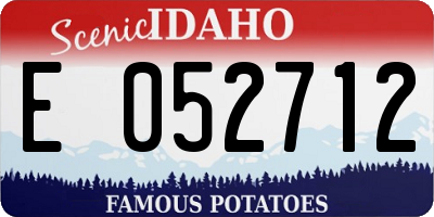 ID license plate E052712