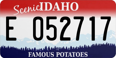 ID license plate E052717