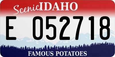 ID license plate E052718