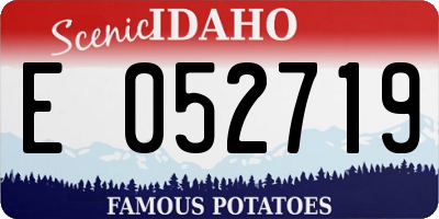 ID license plate E052719