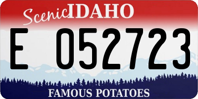 ID license plate E052723