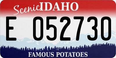 ID license plate E052730
