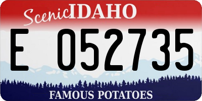ID license plate E052735