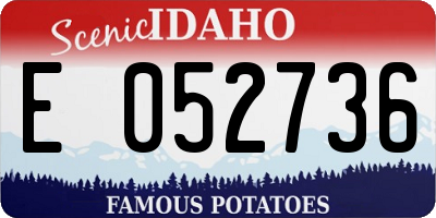 ID license plate E052736