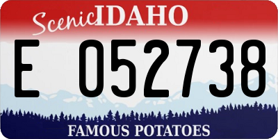 ID license plate E052738