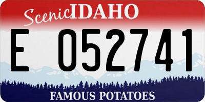 ID license plate E052741