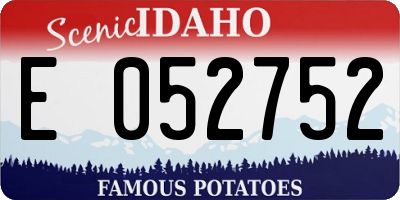 ID license plate E052752