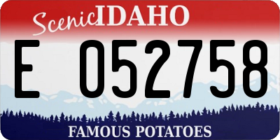 ID license plate E052758