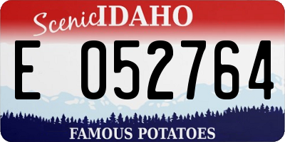 ID license plate E052764
