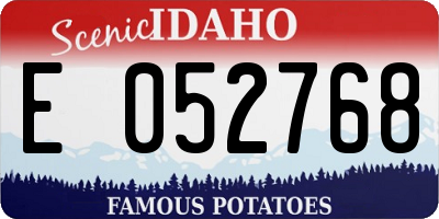 ID license plate E052768